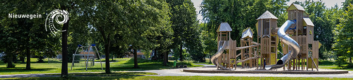 Speelkasteel en logo gemeente Nieuwegein